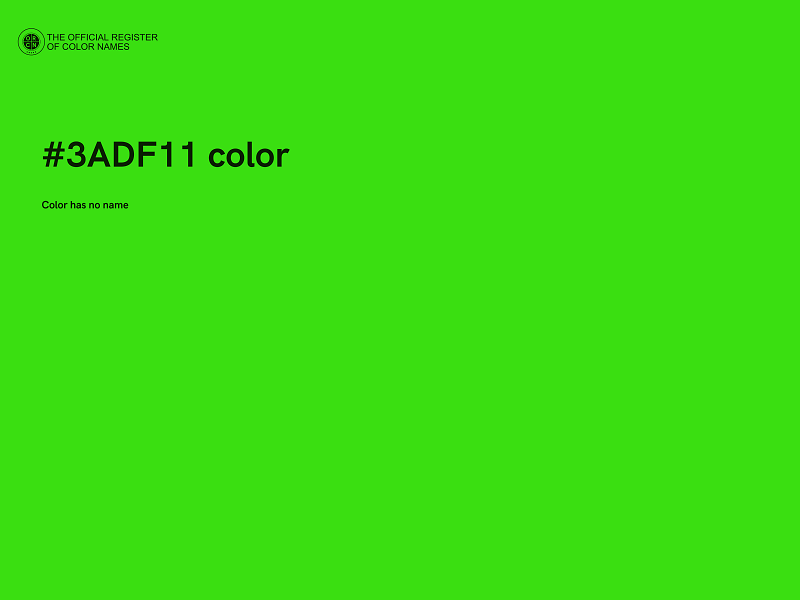 #3ADF11 color image