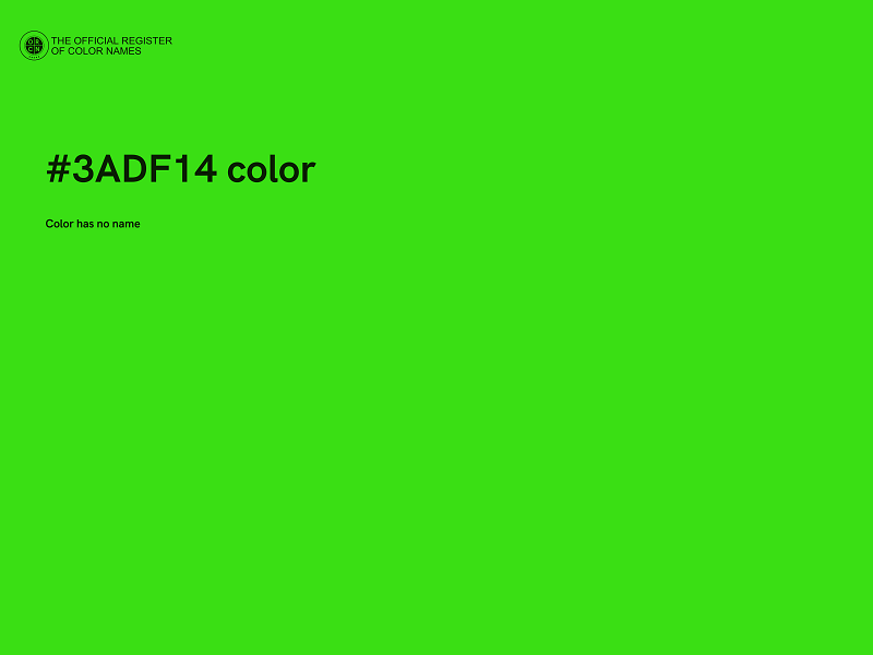 #3ADF14 color image