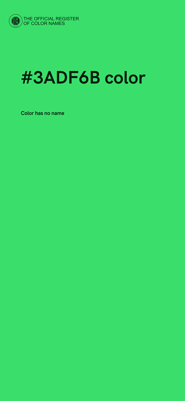 #3ADF6B color image