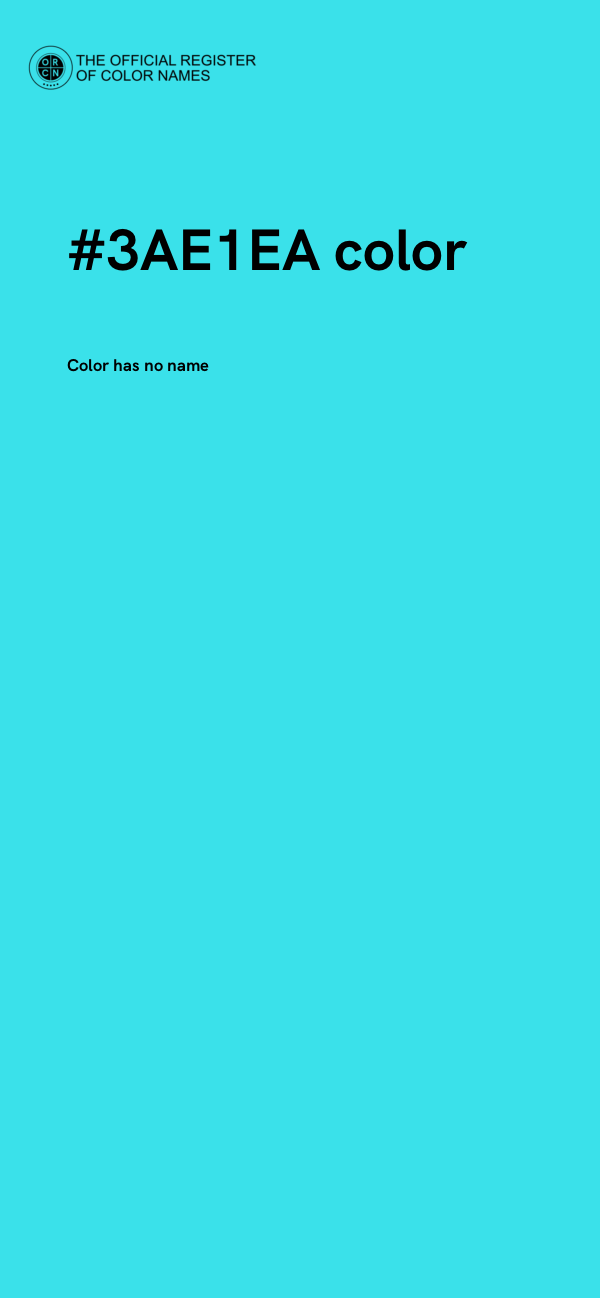 #3AE1EA color image