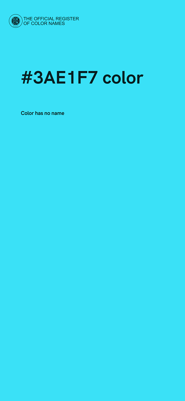 #3AE1F7 color image