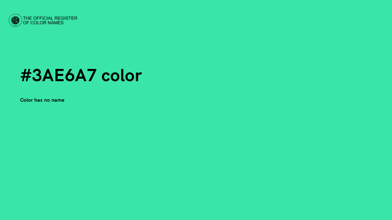 #3AE6A7 color image