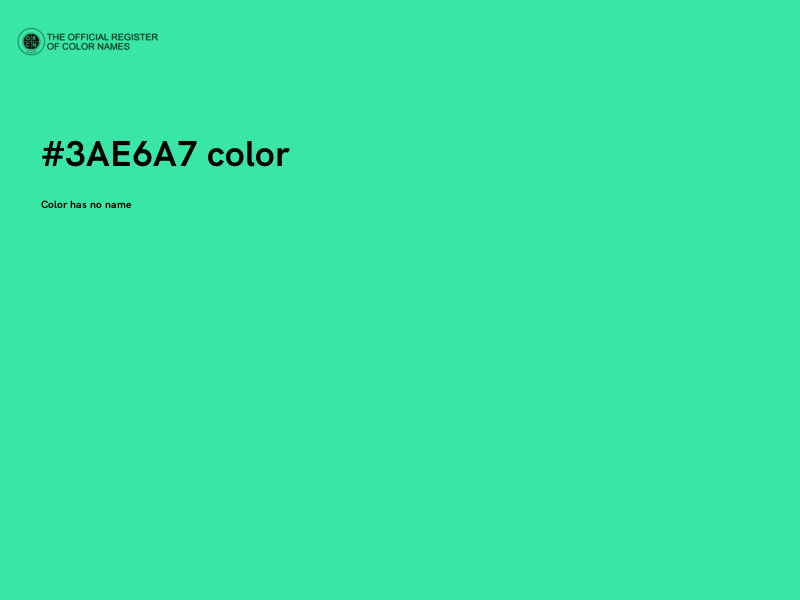 #3AE6A7 color image