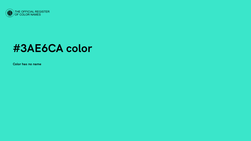 #3AE6CA color image