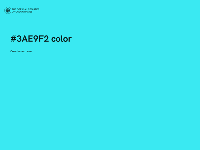 #3AE9F2 color image