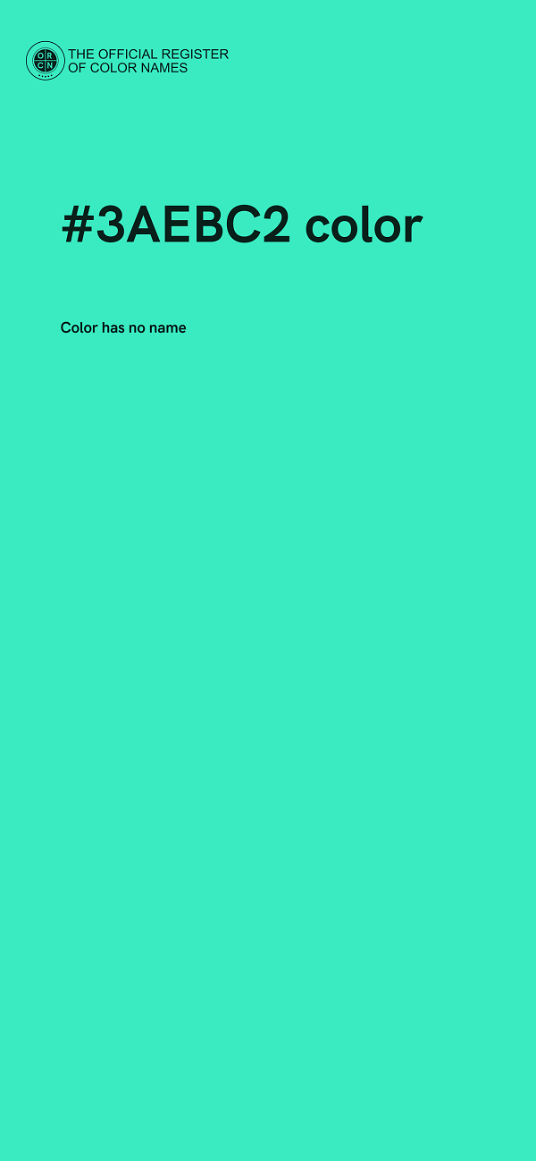 #3AEBC2 color image