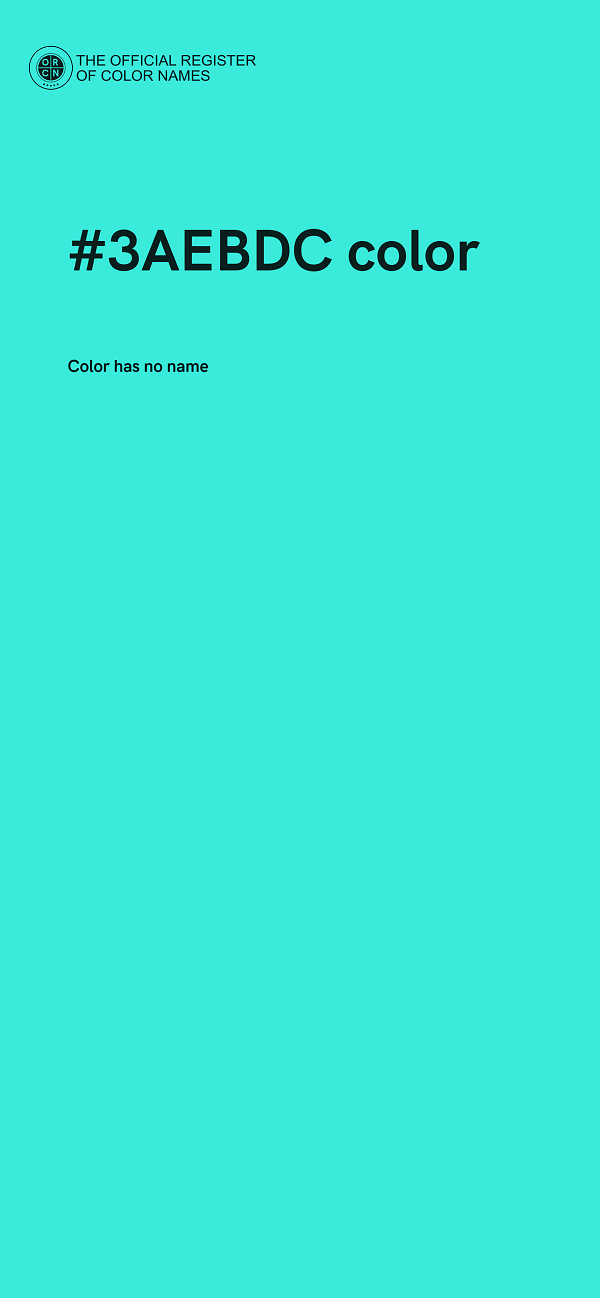 #3AEBDC color image