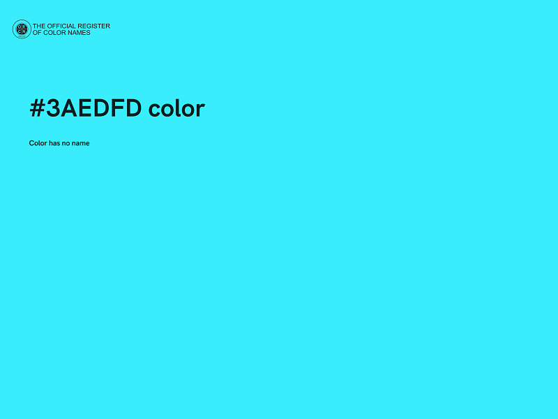#3AEDFD color image