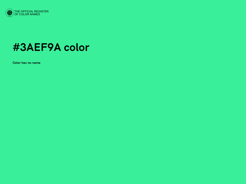 #3AEF9A color image