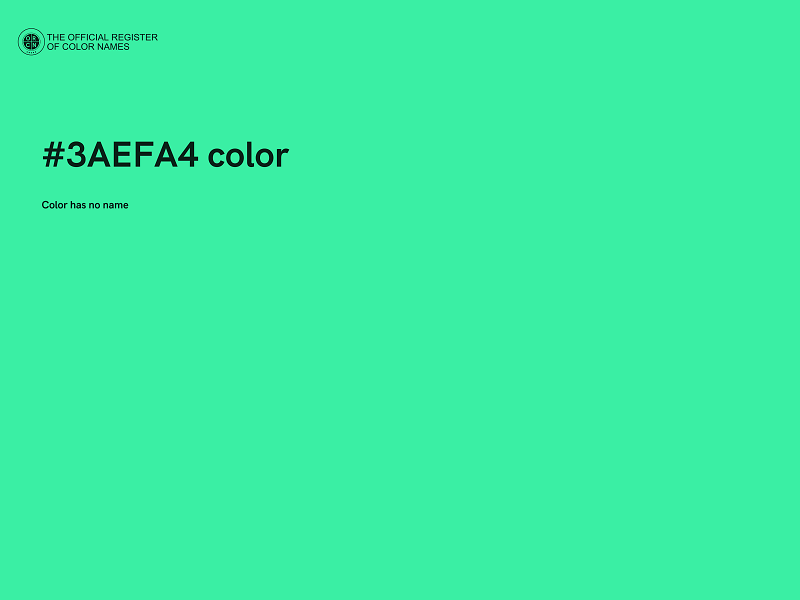 #3AEFA4 color image