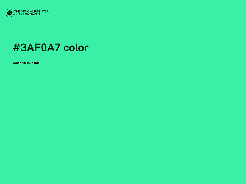 #3AF0A7 color image