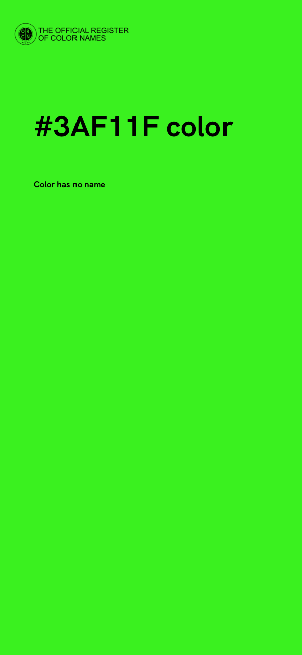 #3AF11F color image
