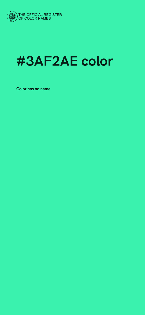 #3AF2AE color image