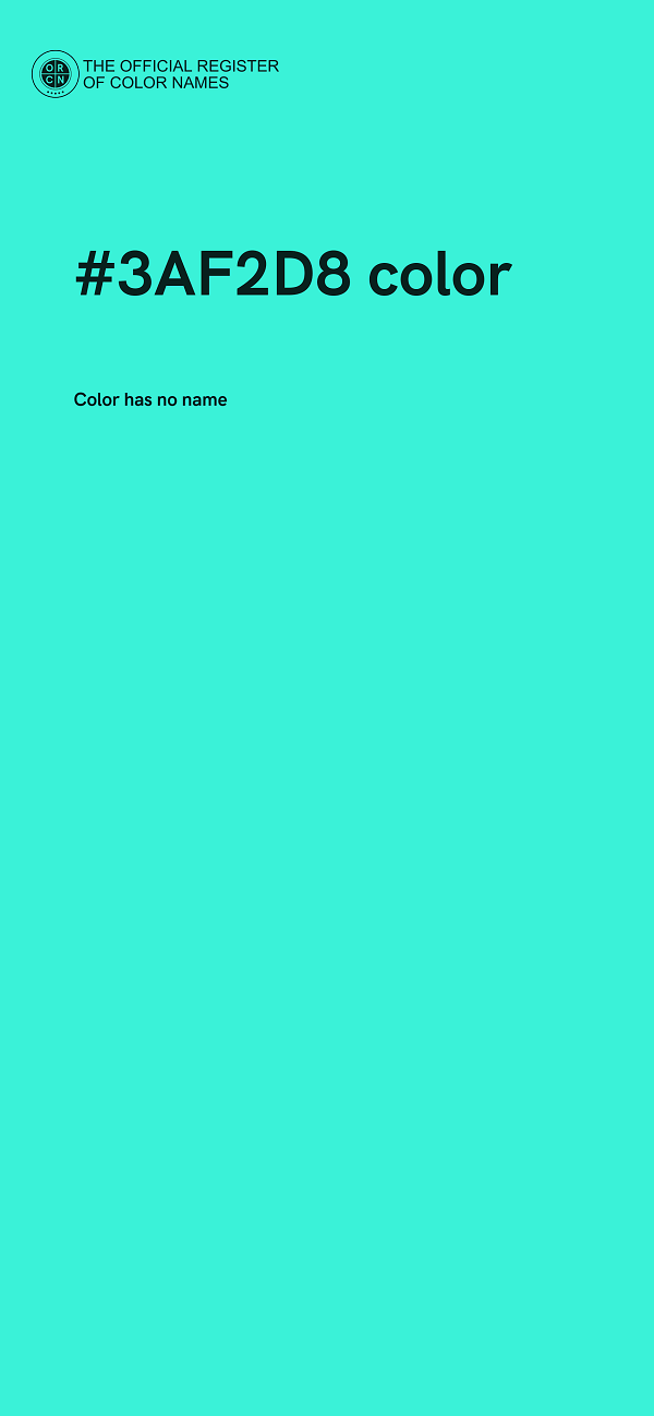 #3AF2D8 color image