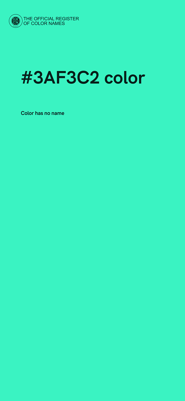 #3AF3C2 color image