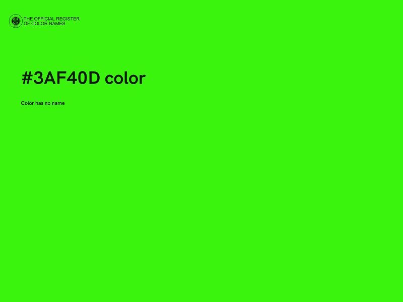 #3AF40D color image