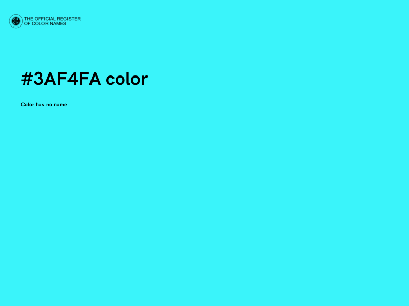 #3AF4FA color image