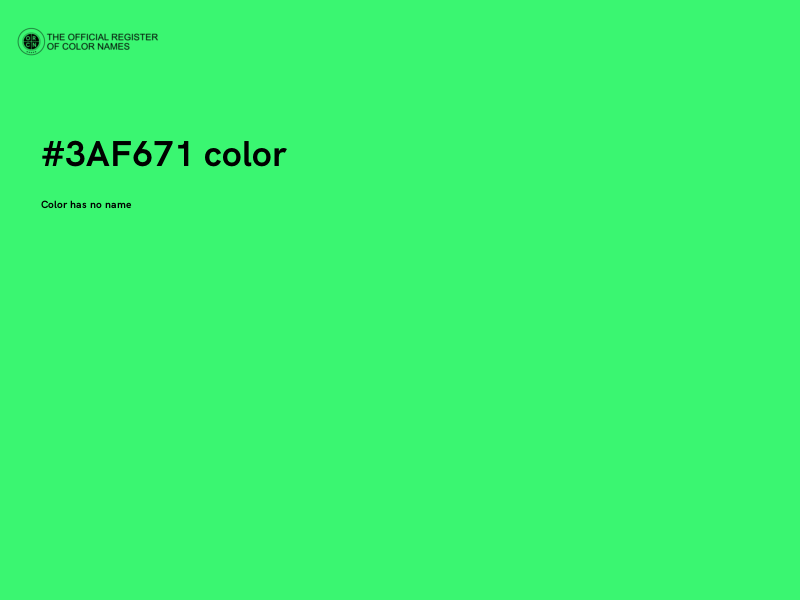 #3AF671 color image
