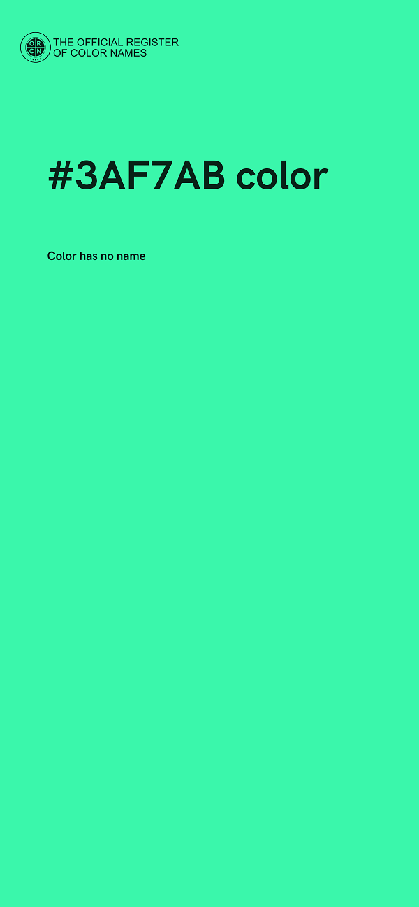 #3AF7AB color image