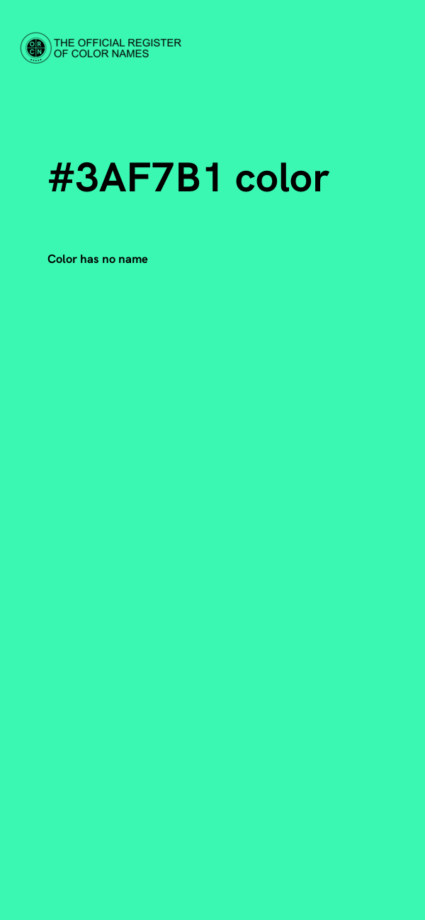 #3AF7B1 color image