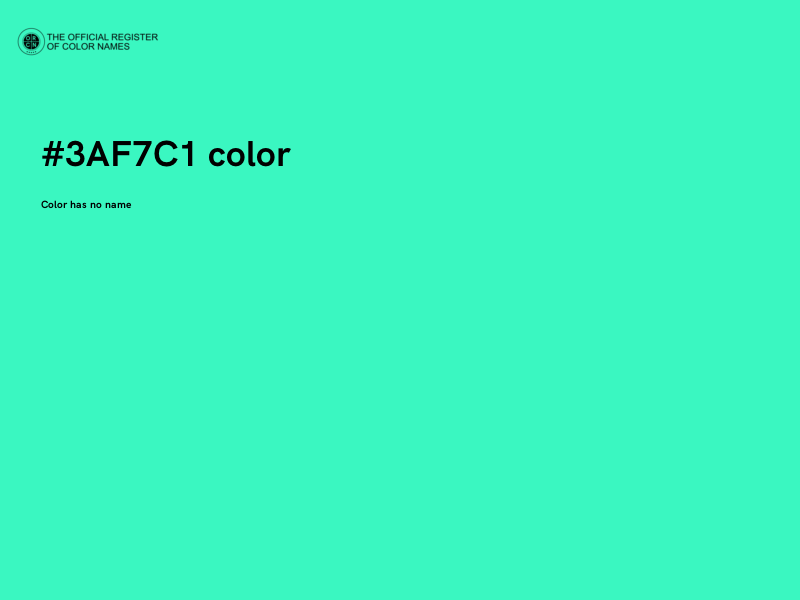 #3AF7C1 color image
