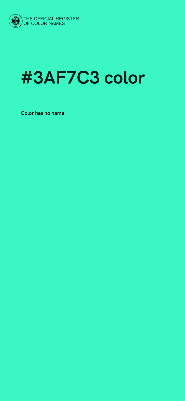 #3AF7C3 color image