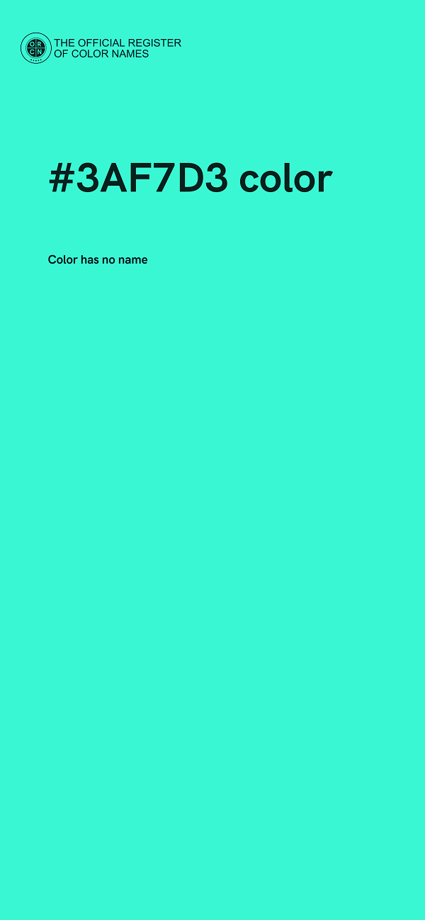 #3AF7D3 color image