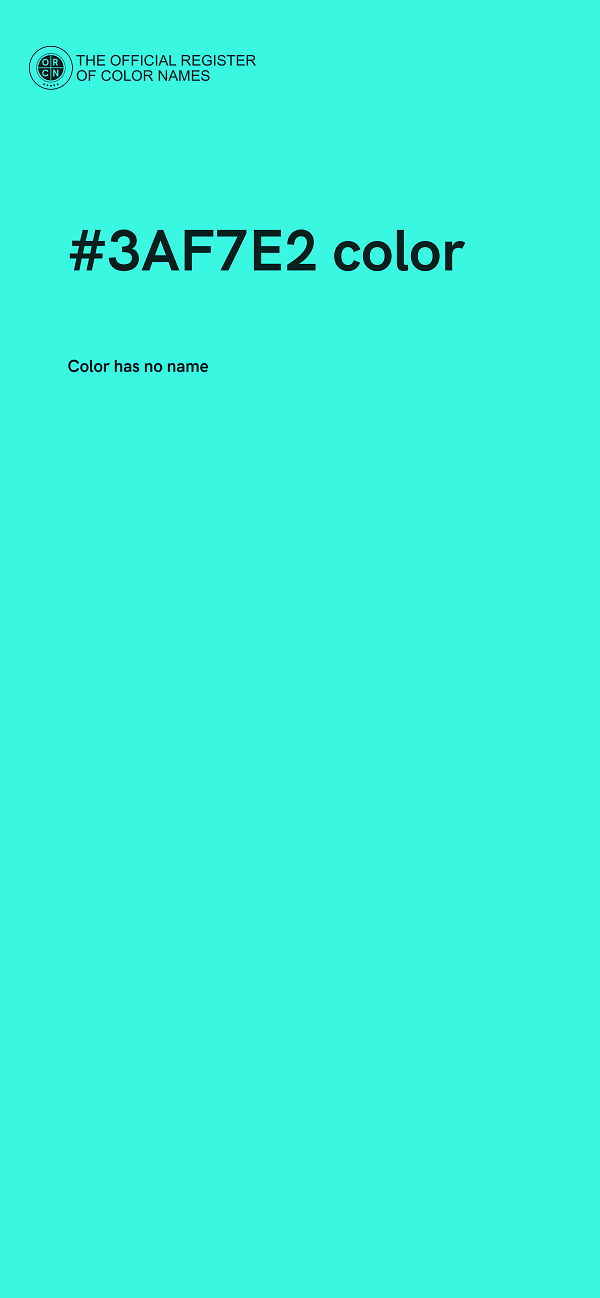 #3AF7E2 color image