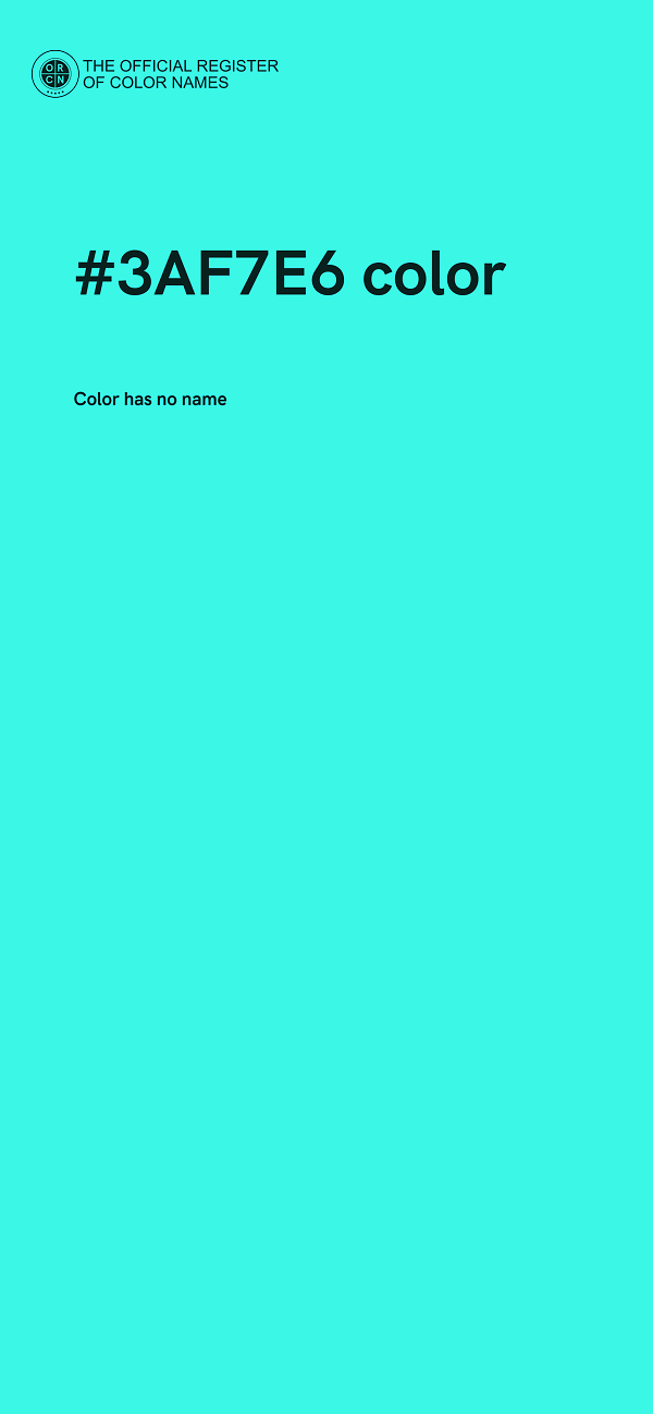 #3AF7E6 color image