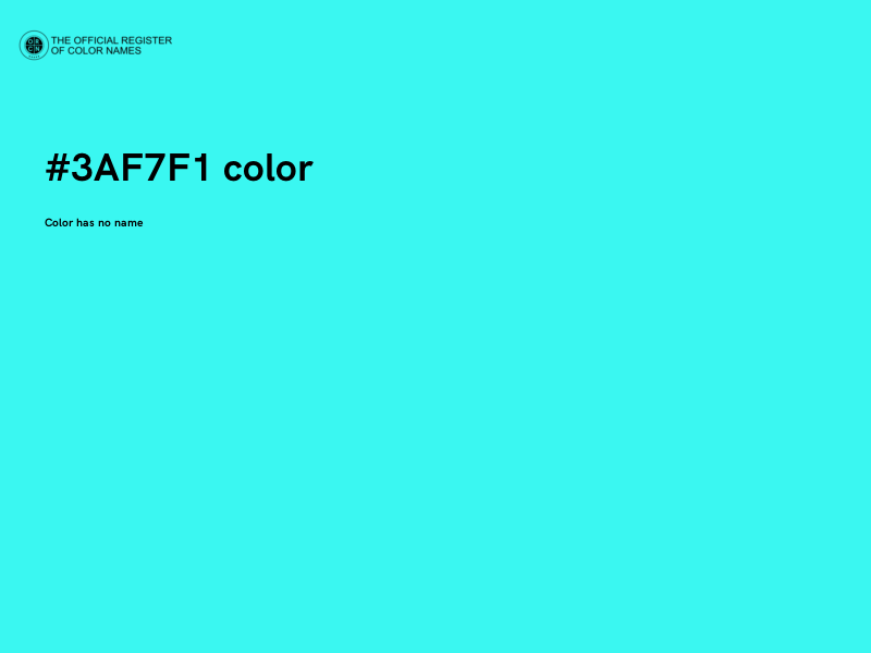 #3AF7F1 color image