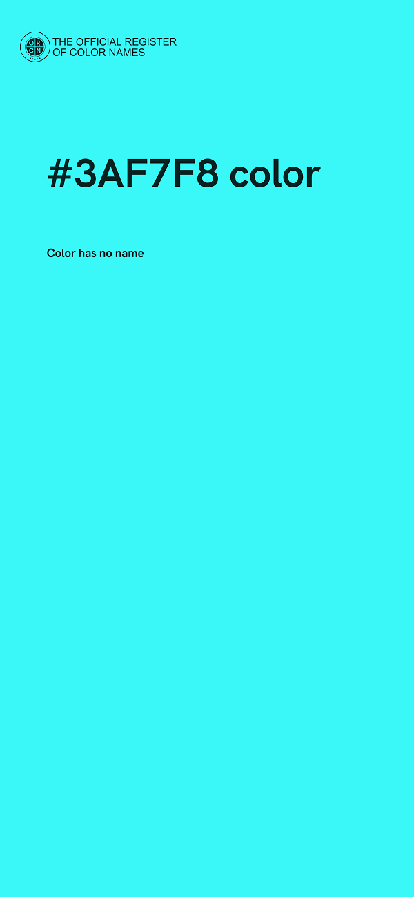#3AF7F8 color image