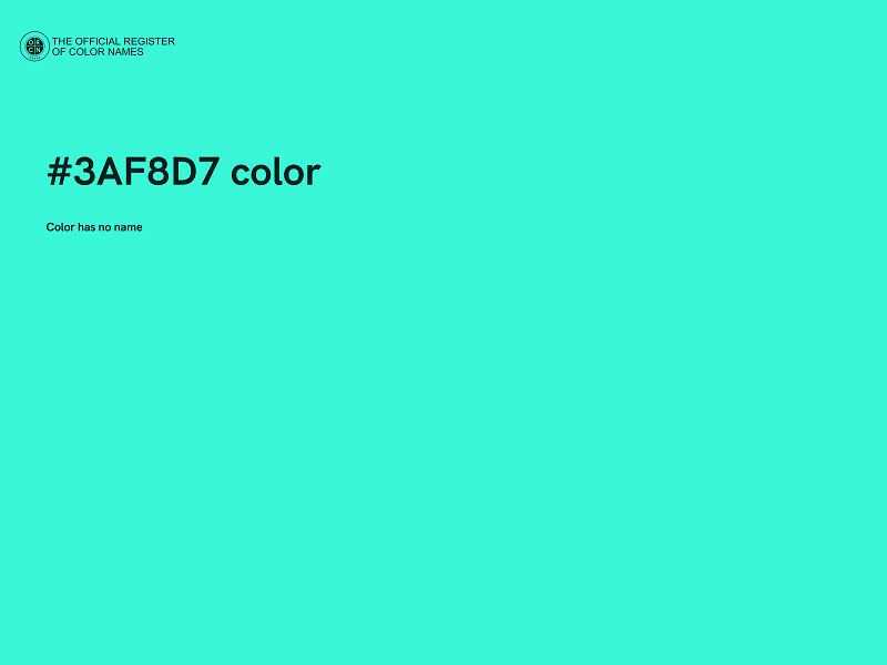 #3AF8D7 color image