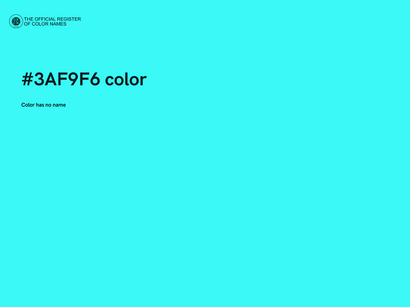 #3AF9F6 color image