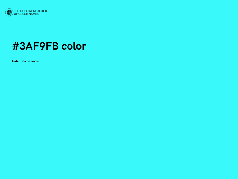 #3AF9FB color image
