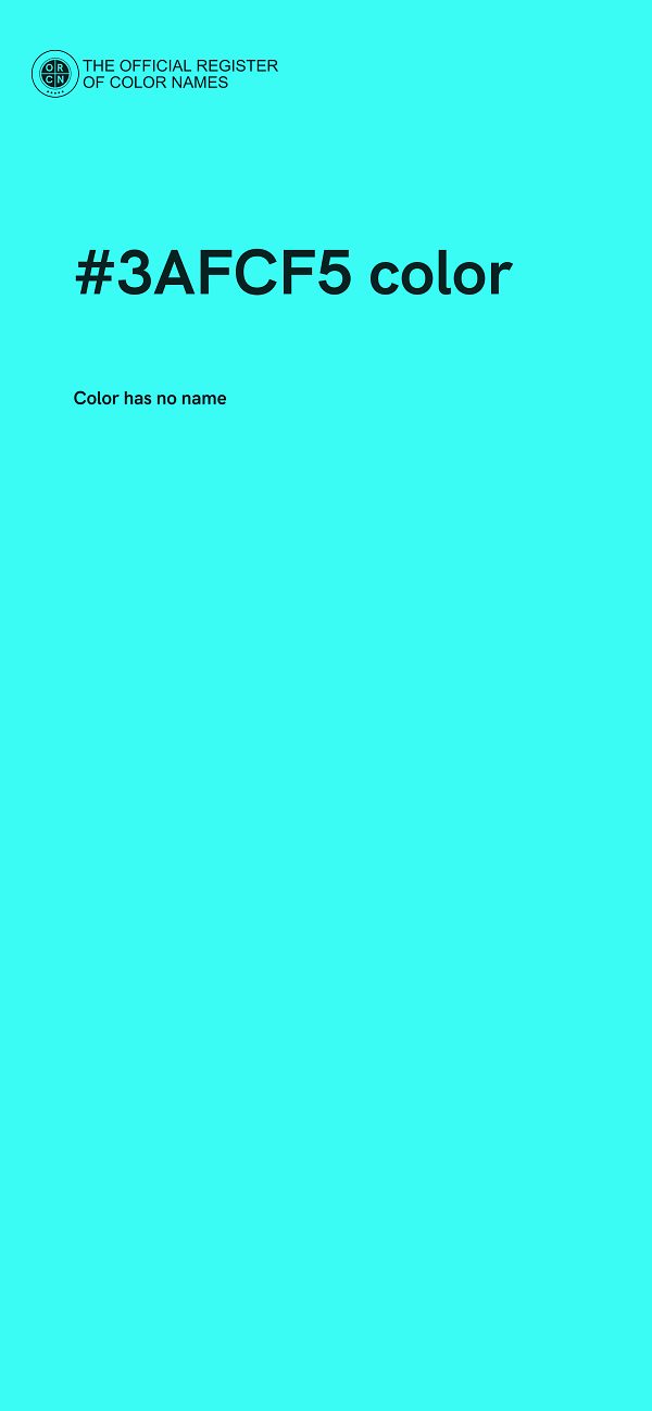#3AFCF5 color image