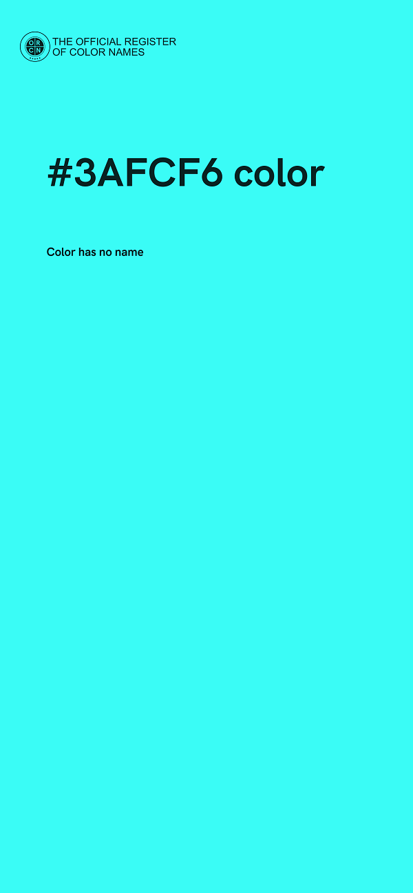#3AFCF6 color image