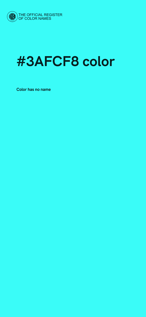#3AFCF8 color image