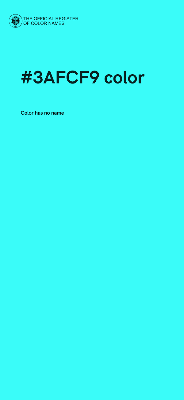 #3AFCF9 color image