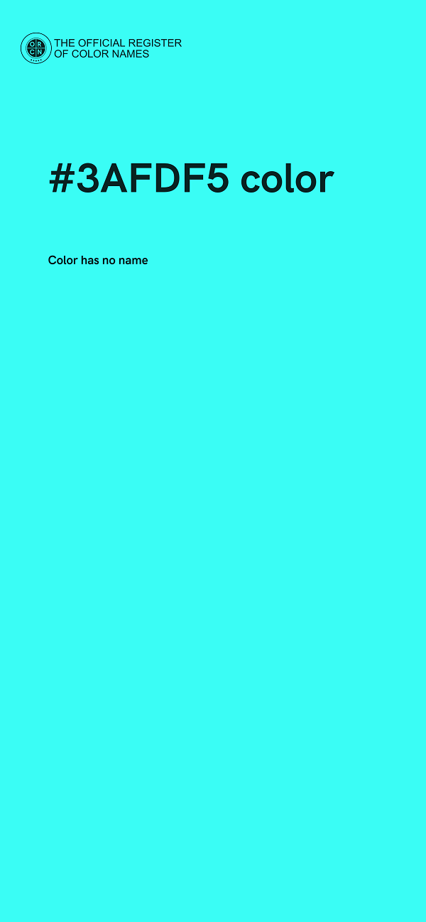 #3AFDF5 color image