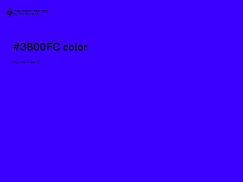 #3B00FC color image