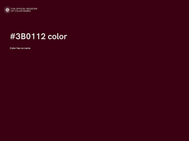#3B0112 color image