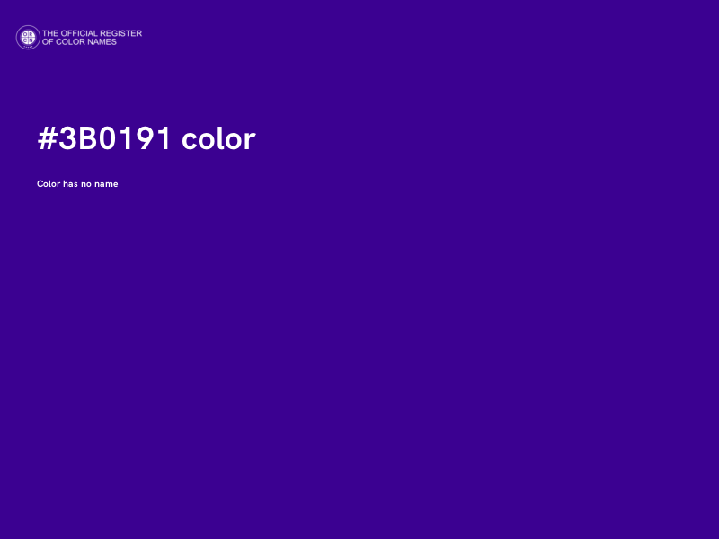 #3B0191 color image