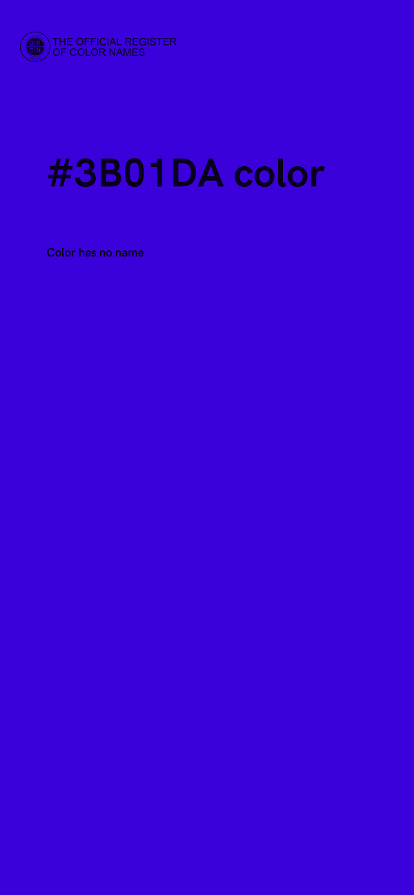 #3B01DA color image