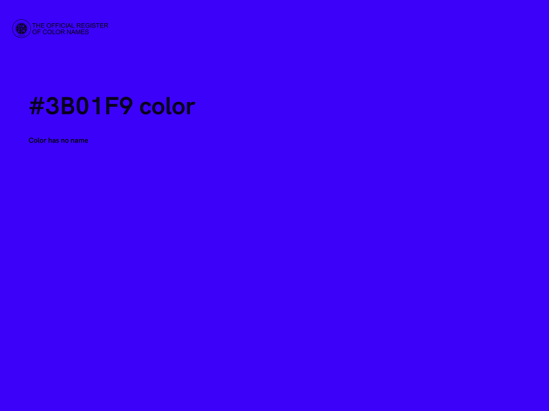 #3B01F9 color image