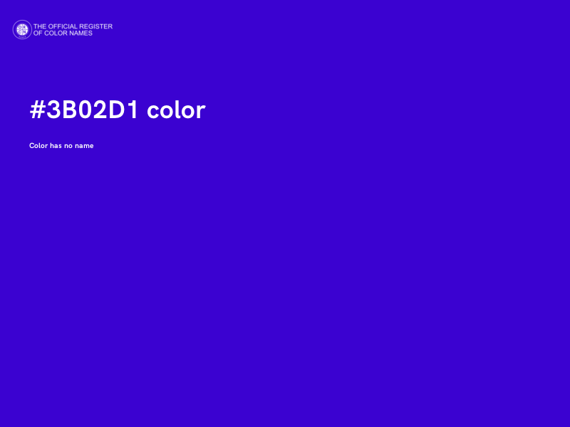 #3B02D1 color image