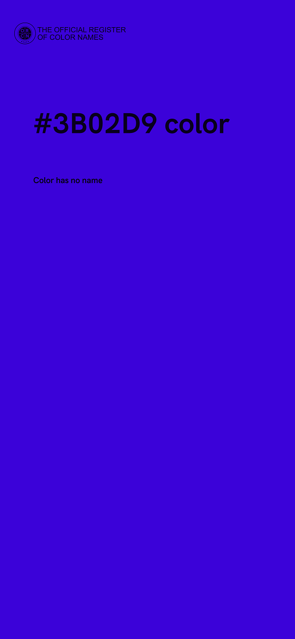 #3B02D9 color image
