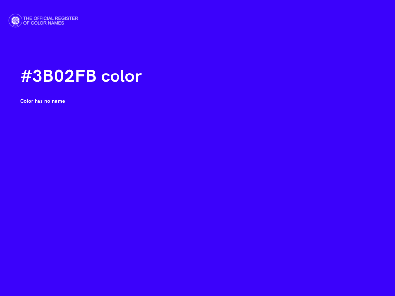 #3B02FB color image