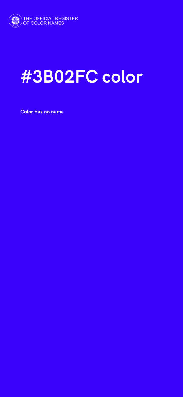 #3B02FC color image