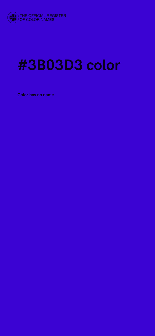 #3B03D3 color image
