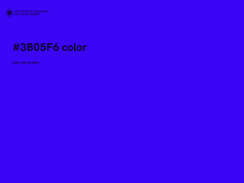 #3B05F6 color image